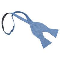 JA Chambray Cotton Parisian Blue Thistle Self Tie Bow Tie