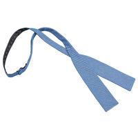 JA Chambray Cotton Parisian Blue Batwing Self Tie Bow Tie