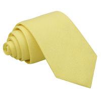 JA Chambray Cotton Light Yellow Slim Tie