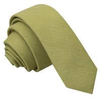 JA Ottoman Wool Olive Green Skinny Tie