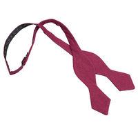JA Hopsack Linen Plum Pointed Self Tie Bow Tie