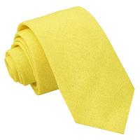 ja hopsack linen daffodil yellow slim tie