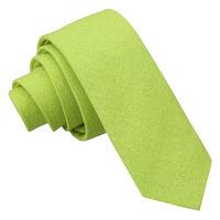 JA Hopsack Linen Lime Green Skinny Tie