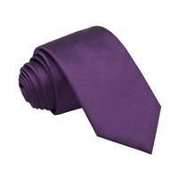 JA Herringbone Silk Purple Slim Tie