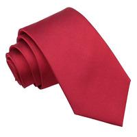 JA Herringbone Silk Red Slim Tie