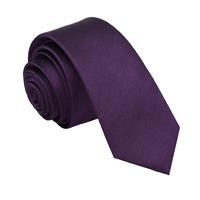 JA Herringbone Silk Purple Skinny Tie