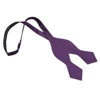 JA Herringbone Silk Purple Pointed Self Tie Bow Tie