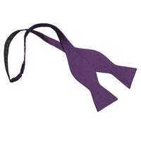 JA Herringbone Silk Purple Thistle Self Tie Bow Tie