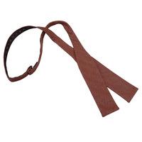 JA Ottoman Wool Brown Batwing Self Tie Bow Tie