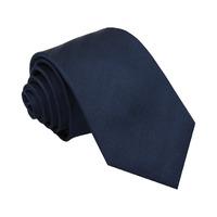 JA Herringbone Silk Navy Blue Slim Tie