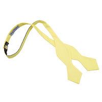 JA Chambray Cotton Light Yellow Pointed Self Tie Bow Tie