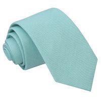 JA Chambray Cotton Light Turquoise Slim Tie