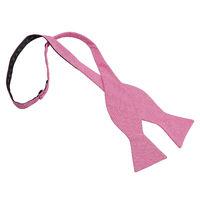 JA Chambray Cotton Amaranth Pink Thistle Self Tie Bow Tie