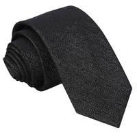 JA Ottoman Wool Charcoal Grey Slim Tie