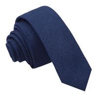 JA Panama Cashmere Wool Navy Blue Skinny Tie