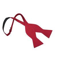 JA Herringbone Silk Red Thistle Self Tie Bow Tie