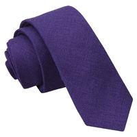 JA Hopsack Linen Purple Skinny Tie