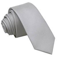 JA Panama Silk Silver Skinny Tie