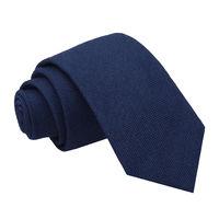 JA Panama Cashmere Wool Navy Blue Slim Tie