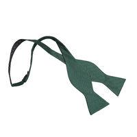 JA Herringbone Silk Dark Green Thistle Self Tie Bow Tie