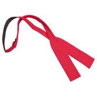 JA Hopsack Linen Red Batwing Self Tie Bow Tie