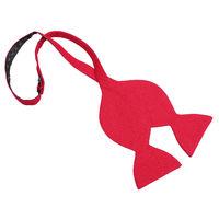 JA Hopsack Linen Red Butterfly Self Tie Bow Tie