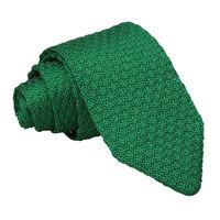 JA Grenadine Knitted Silk Emerald Green Tie