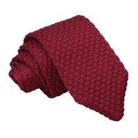 JA Grenadine Knitted Silk Burgundy Tie