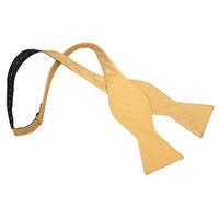 JA Herringbone Silk Primrose Yellow Thistle Self Tie Bow Tie