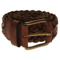 Jack and Jones Wax Leather Mens Weave Belt