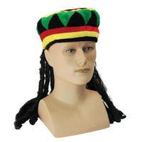Jamaican Rasta Hat With Hair