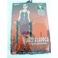 Jazz Flapper Costume, Burgundy, With Dress And Headpiece