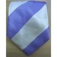 Jasper Conran Cream / Light Blue Stripe Silk Tie