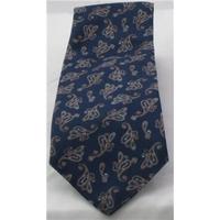 James Meade blue paisley silk tie