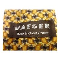 Jaeger Luxury Wavy Geometric Mustard and Navy Silk Tie