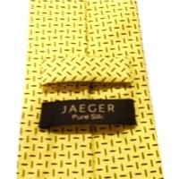 Jaeger Designer Silk Tie Yellow With Black Fleck