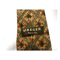 Jaeger Red And Black Patterned Silk tie
