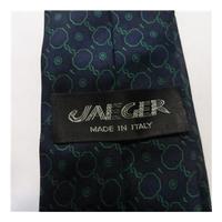 Jaeger Blue and Green Patterned Silk Tie