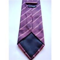 Jaeger Deep Mulberry Striped Luxury Silk Tie