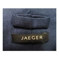 jaeger navy blue silk tie