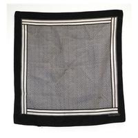 jacqmar vintage black and white check silk scarf