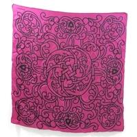 jacqmar vintage magenta and black 3d toile print silk scarf