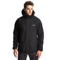 jack wolfskin mens brooks range 3 in 1 jacket black black