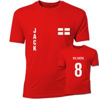 jack wilshere england flag t shirt red