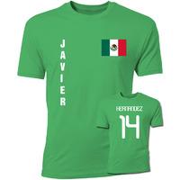 javier hernandez mexico flag t shirt green