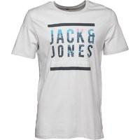 JACK AND JONES Mens Poster T-Shirt Oyster Mushroom