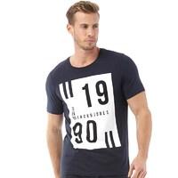 jack and jones mens long t shirt navy