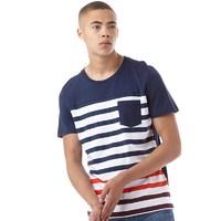 jack and jones mens lines t shirt dress blue