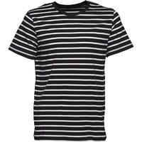 JACK AND JONES Mens Table Noos Stripe Short Sleeve T-Shirt Black