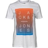 jack and jones mens fade t shirt white